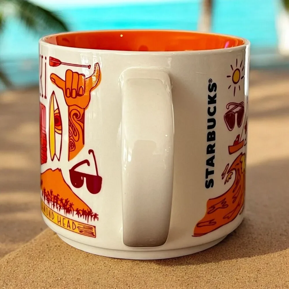 Starbucks WAIKIKI Hawaii Been There Series BTS Coffee Mug Cup EUC - Picture 6 of 8